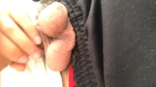 Sexy cock pulsating and getting hard