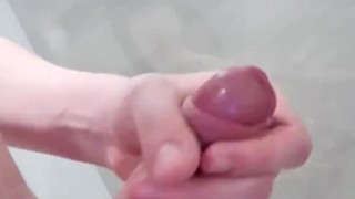 Wearing my new metal cockring and ballstretcher at the same time and playing with it