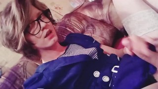 Hattabi4ik Crossdresser Femboy Fapping Sweet Dick (Homemade) 