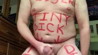 Tiny Dick Loser Cums In Spoon