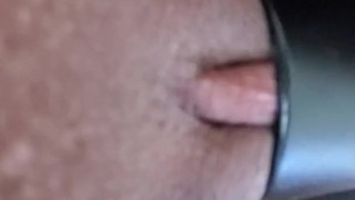 Milf vacuums big pierced clit