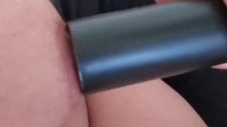 Milf vacuums big pierced clit