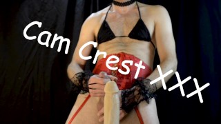 Sissy Cums on a Dildo