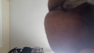 Solo male with Glass dildo part two