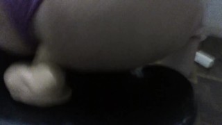 Pantied Sissy First homemade ride video