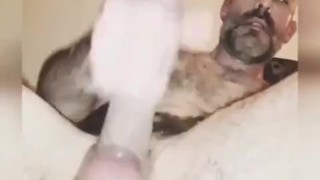 Big Dick, Hairy Hole After Edging for Days Precum & Shooting for over 2 min