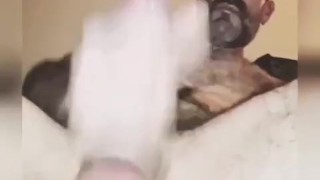 Big Dick, Hairy Hole After Edging for Days Precum & Shooting for over 2 min