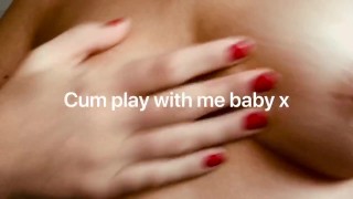 Hot young slut fucks 8” silo with feet and tight pussy - squirts on feet. 