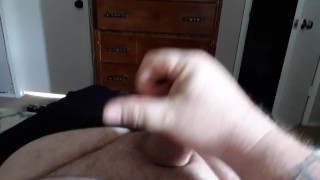 Stroking my cock to start the day 