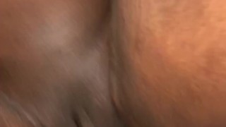 Horny college fucks big black dildo and almost gets caught
