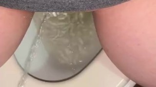Couple shared toilet 