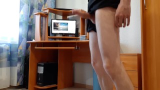 Homemade Russian video of a young guy with a big dick
