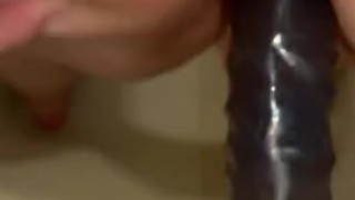 BBW Takes Toy in the Shower
