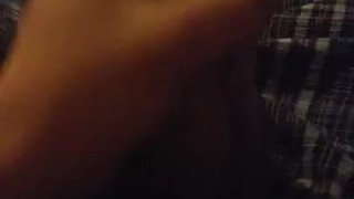 Quick solo male jerking off on the couch