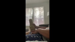 Jerking off with a fleshlight