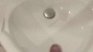 stroking big cock while at work