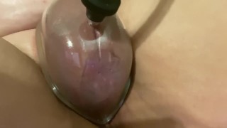 Chubby MILF uses Pussy Pump