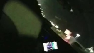 Playing with myself in uber, and flashing in parking lot after 