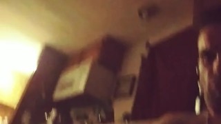 Stoked cock in kitchen and big finish.
