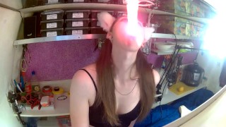 Cветящийся дилдо глубокая глотка LED dildo