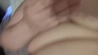 Jenger uses her fucking machine with a bigger toy then fingers hersef~