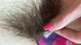 extreme close up scenes on my hairy pussy big bush fetish video 4k HD