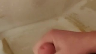 Masturbating in my friends shower