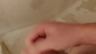 Masturbating in my friends shower