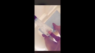 Fucking a fleshlight in the shower