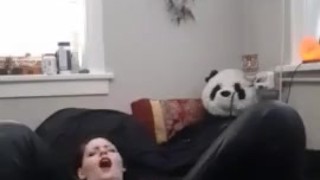 Submissive in laytex spanks and fucks herself ONLY for you