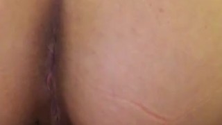 Busty teen pisses doggy style on to feet