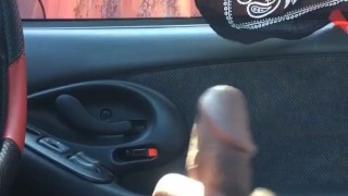 Playing With My Large Cock In Walmart Parking Lot