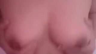asian daddys girl massaging her tits and moaning