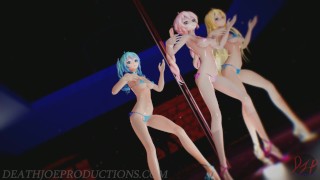 MMD SFW Miku Luka And Lily - Anitta - Paradinha 1090