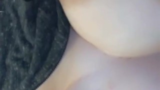 Amateur busty teen gets her tits played with