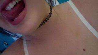 Playing with these big titties and blowing you kisses 