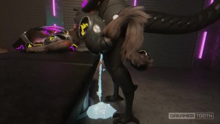SYNTH RAVEGAES TINY PROTOGEN GIRL'S PUSSY TWICE [FURRY] [MESSY] [ROUGH]
