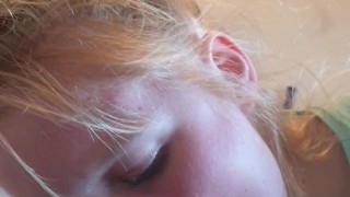 Sloppy blowjob from White trash