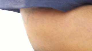 Detroit man pissing at a Smart bus stop in Warren Michigan