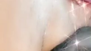 Holli bee has fun by herself (purple dildo) 