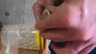 手作りオナホールでオナニー