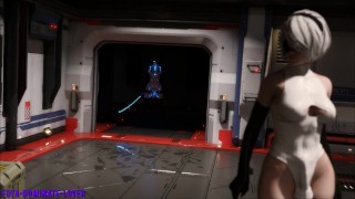 3D Comic Nier Futa Yorha 2B Clone Battle