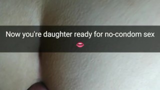 Old man preparing your stepdaughter for no condom breeding!