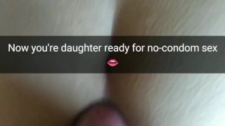 Old man preparing your stepdaughter for no condom breeding!