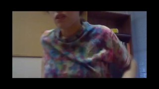 showing my tits & ass in public office