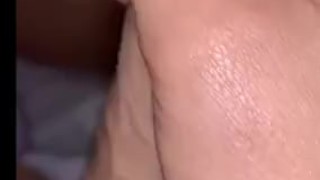 pussy dripping lick cream looking in the mirror