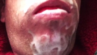 Cumpilation of self facial on my mouthguards and fetish sports gear