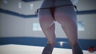 MMD SFW Sexy red Mitsu Lean On 1091 New Alpha stage