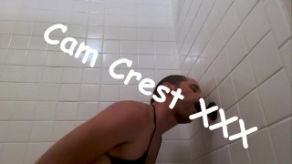 Panty slut in the shower