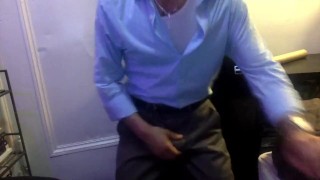 Boss Almost Caught Jerking Off in Office Breakroom